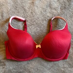Victoria’s Secret Body By Victoria Lined Demi Deep Red Bra Convertible Straps